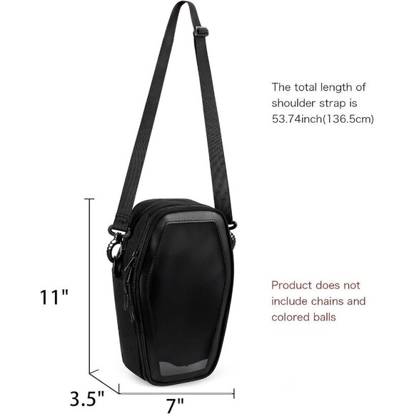 ?Women\'s Ita Coffin Purse with Insert Gothic Crossbody Bag for Halloween Black main image 5